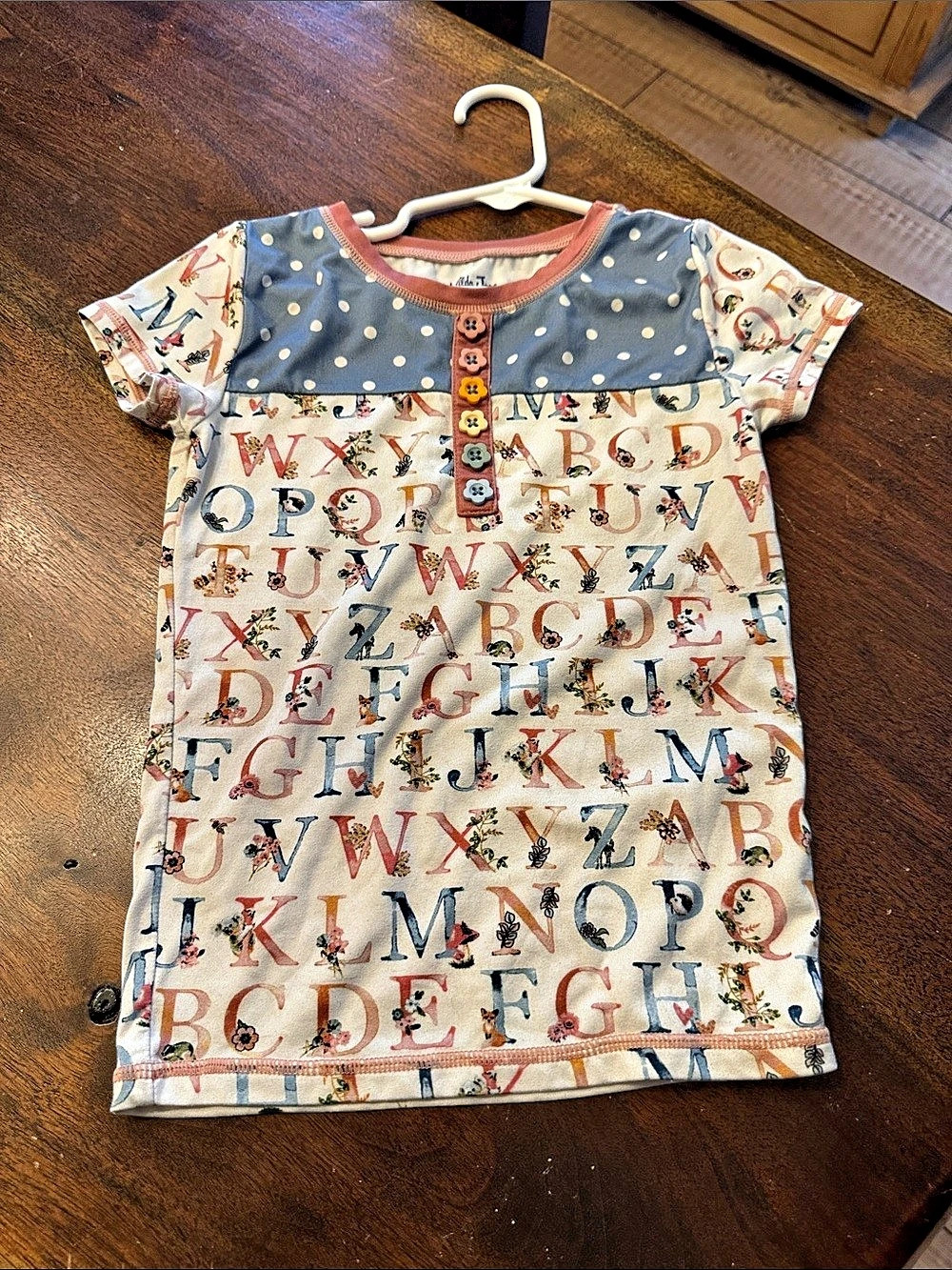 Matilda Jane Alphabet Parade Tunic Girls' Short Sleeve Top Size 6